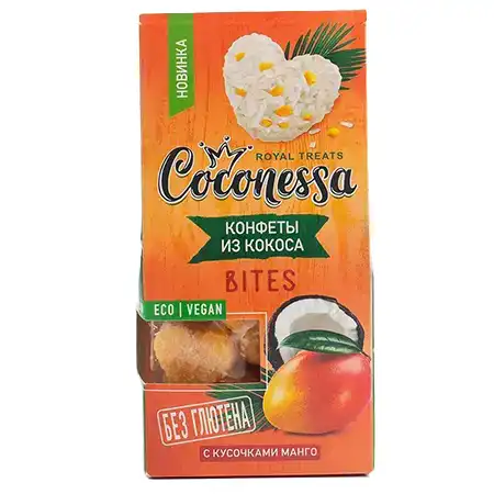 Конфеты кокосовые Манго Coconess
