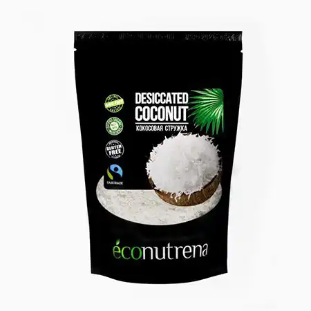 Стружка кокосовая низкой жирности органическая Econutrena