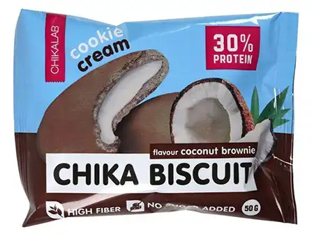 Печенье протеиновое Бисквит кокосовый брауни Chikalab