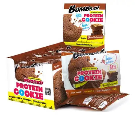 Печенье протеиновое Шоколадный брауни BOMBBAR