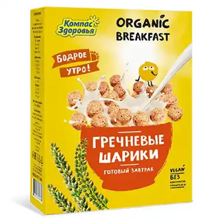 Сухой завтрак «Гречневые шарики» Компас Здоровья