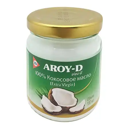 Кокосовое масло холодного отжима Aroy-D 180